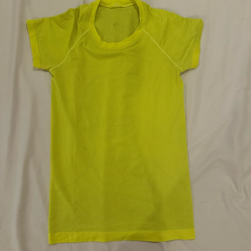 Lululemon bright yellow size 6 shirt